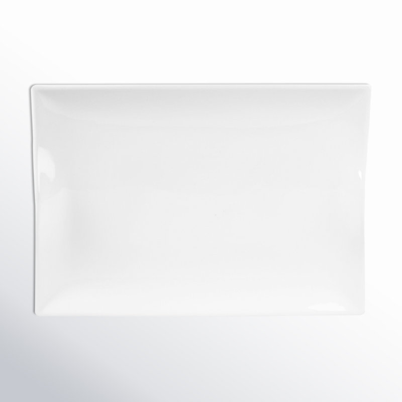Max Rectangular Porcelain Serving Platter, 18-Inch