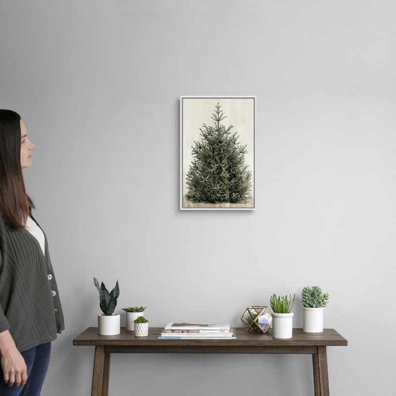 Forest Forest - Reproduction d'art sur toile, H 20 po x l 14 po x P 1,75 po, Cadre blanc