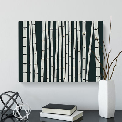 Appealing Bamboo Forest - Wrapped Canvas Print
