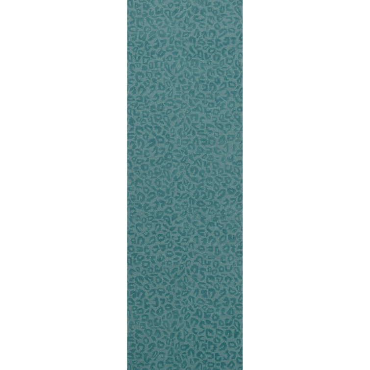 Leopardess Dusty Turquoise Hand-Tufted Responsible Wool Rug