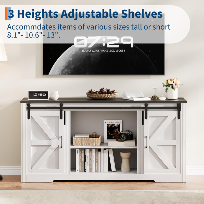 2 - Door Rectangle Accent Cabinet, White