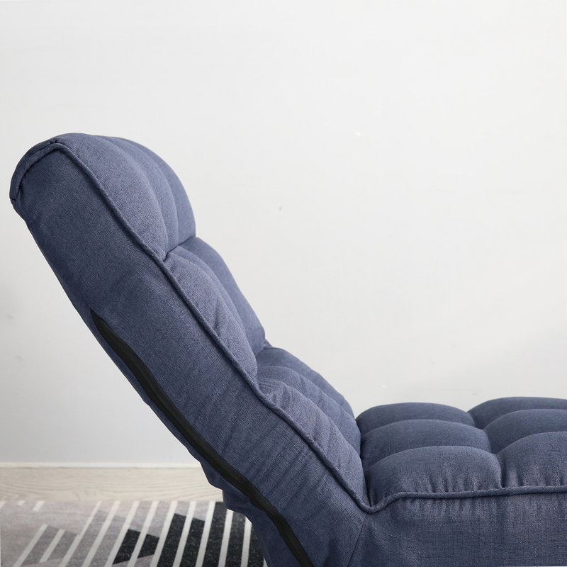 Trule Reclining Ergonomic Floor Game Chair, Dark Blue