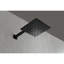 Composant de robinet de douche noir mat de luxe - tête de pluie de 10 pouces et à main, mélangeur de pluie de salle de bain, buse autonettoyante, laiton, robinet mural et