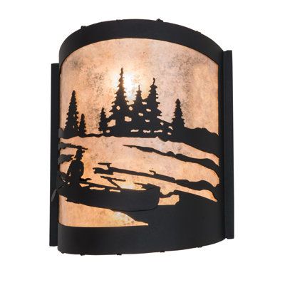 Rustic Lodge Flush Mounted Sconce