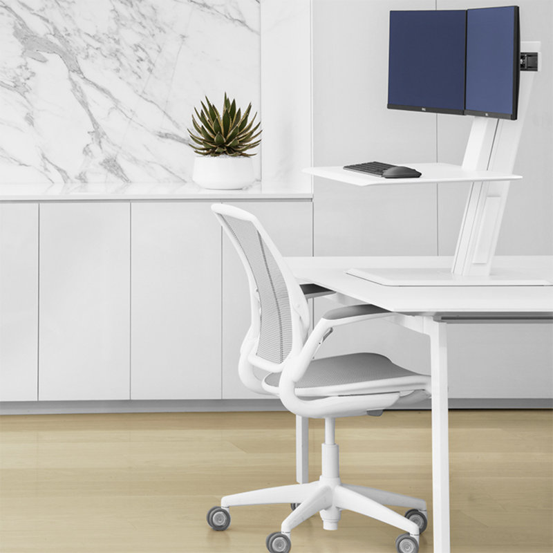 Quickstand Eco Standing Desk Converter, White