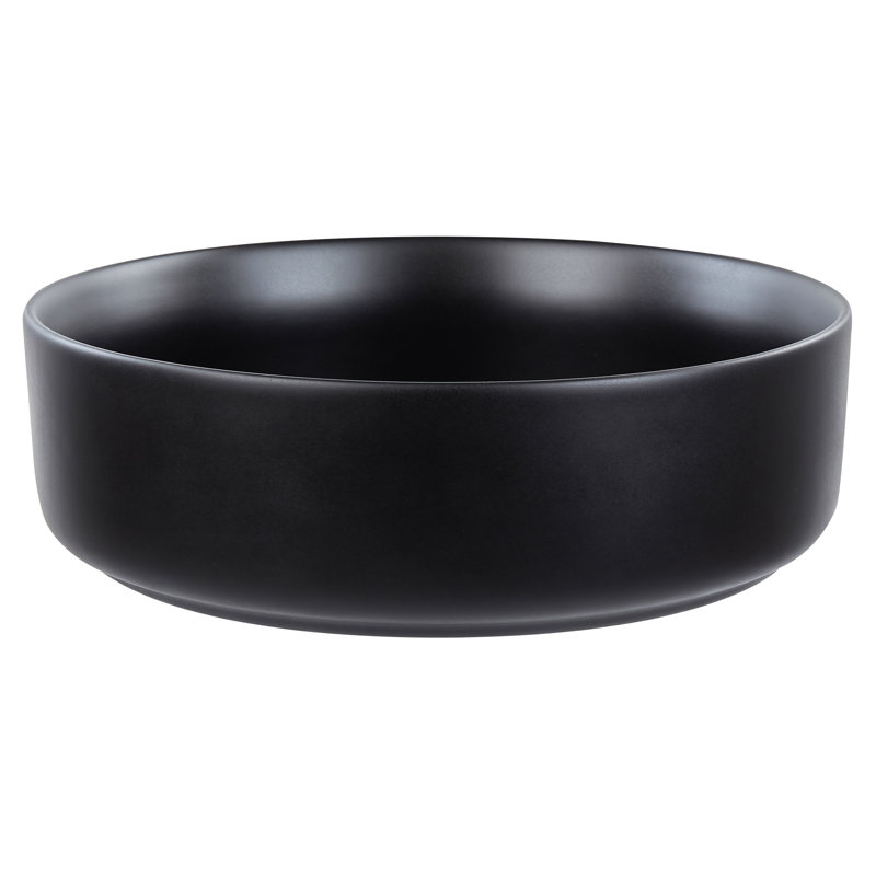 Latitude Run Averyonna 14mm L x 14mm W Ceramic Oval Sink, Black
