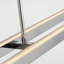 Mick De Giulio Stagger Halo 84 Linear Chandelier in Polished Stainless Steel with Acrylic shade-1765791556-1765791557