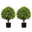 Topiaire de buis Manto, ensemble de 2 arbres, vert soie de soie 22 pouces