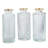 Gold Rimmed Baby Bud Vases, Set of 3
