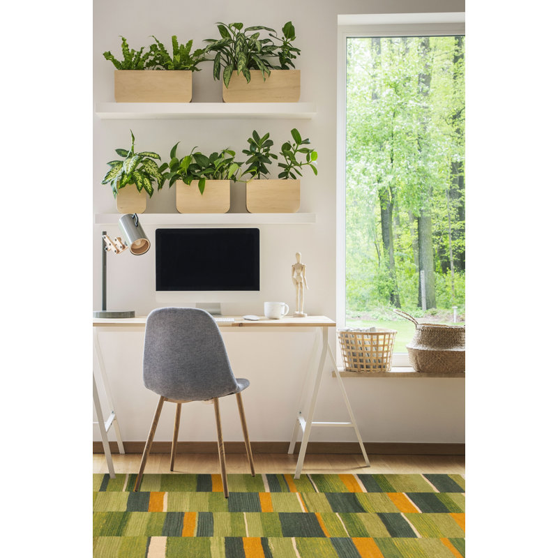 Kilim vert 157 cm x 224 cm