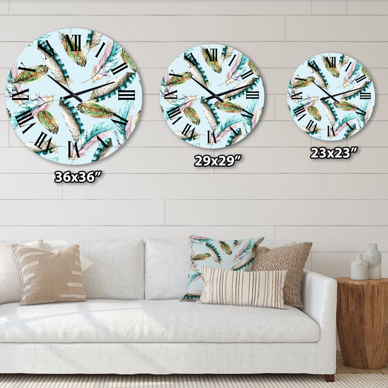 Horloge murale bohème et éclectique, Surdimensionné