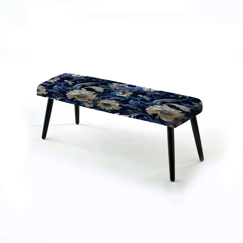 Banc victorien bleu cobalt