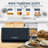 Matte Blue 4-slice Extra Wide Long Slot Toaster - 1500w Stainless Steel Toaster With Warming Rack, 6 Browning Settings, Bagel/defrost/reheat Functions & Removable Crumb Tray