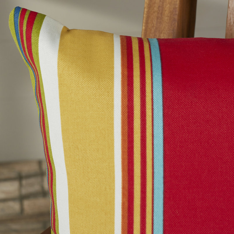 16" x 16" Outdoor Throw Pillow, Striped, Pursuit Shadow
