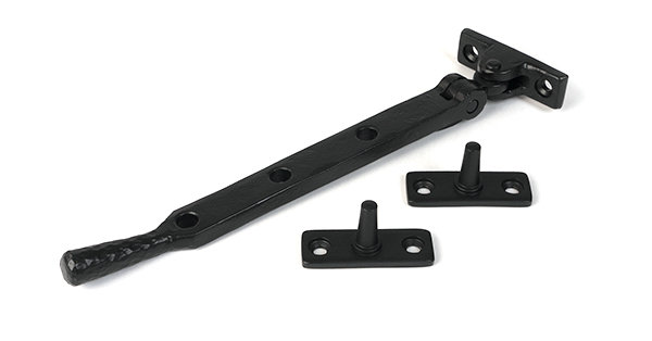 Hammered Newbury Stay, Matt Black, 24.9cm H x 1.6cm W x 0.6cm D