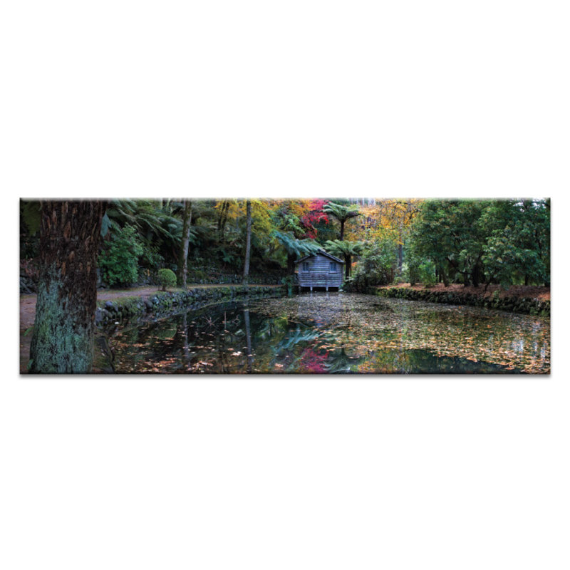 Boathouse Reflection by Andrew Brown - Wrapped Canvas Print