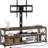 TV Stand with Mount and Power Outlet 51", Swivel TV Stand Mount for 32/45/55/60/65/70 inch TVs, Height Adjustable TV Entertainment Center with Cable Management, Rustic Brown