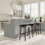 Tabouret de bar 30 po au fini gris patiné et siège en cuir noir - option tendance de style classique