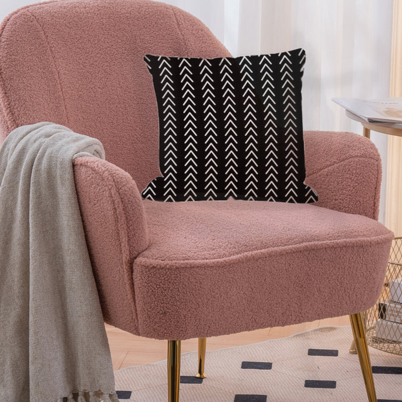 Housse de coussin en lin 26 po Euro, Noir
