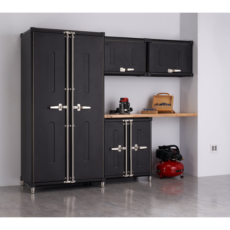 TRINITY PRO Series 13-Piece 18-Gauge Steel Garage Storage System in Black