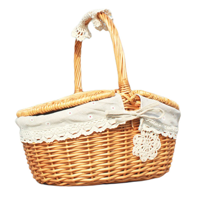 Panier de rangement ovale Willow, Naturel / Beige