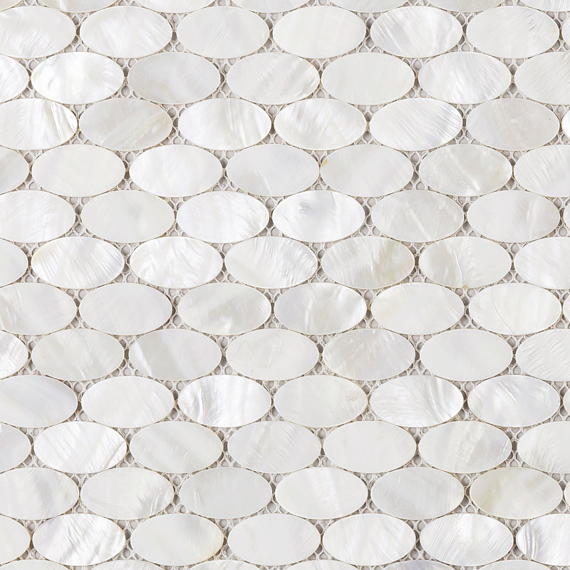 Mother of Pearl 1" x 1" Seashell Grid Mosaic Wall Tile
