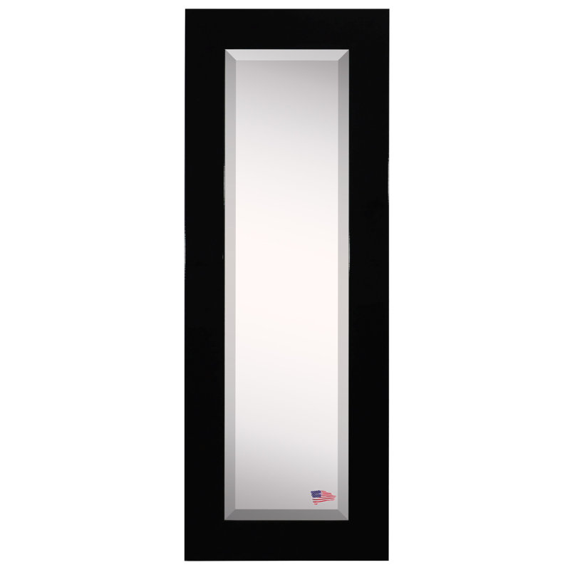 Conah Flat Mirror, Black, 59.5" H x 20.5" W