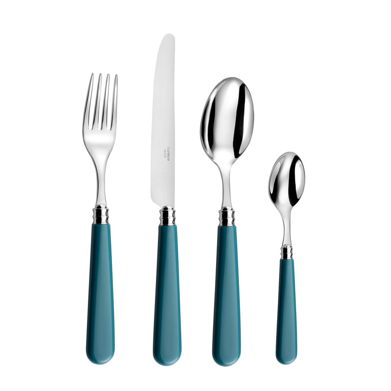 Altea 24 Piece Cutlery Set, Service for 6, Turquoise