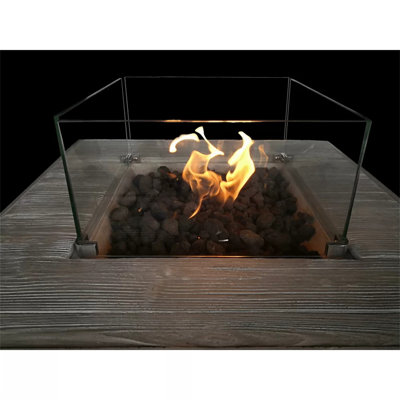 Foyer de table au propane en béton renforcé de fibres