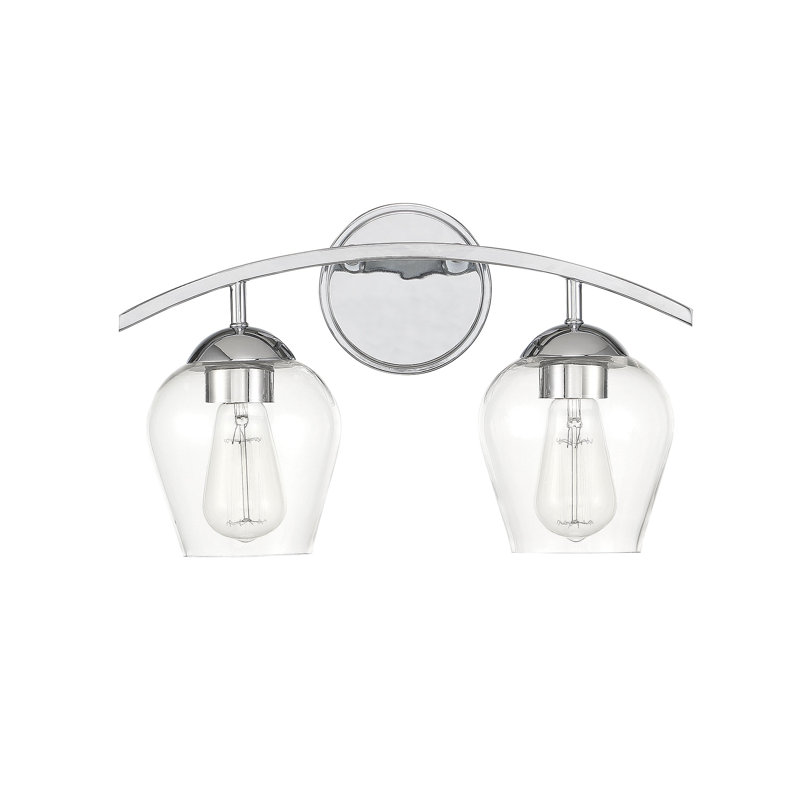 Schoenfeld 2-Light Dimmable Vanity Light in Chrome, Chrome