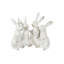 Barraza Whitewashed Polyresin Bunny Rabbit Quartet Figurine