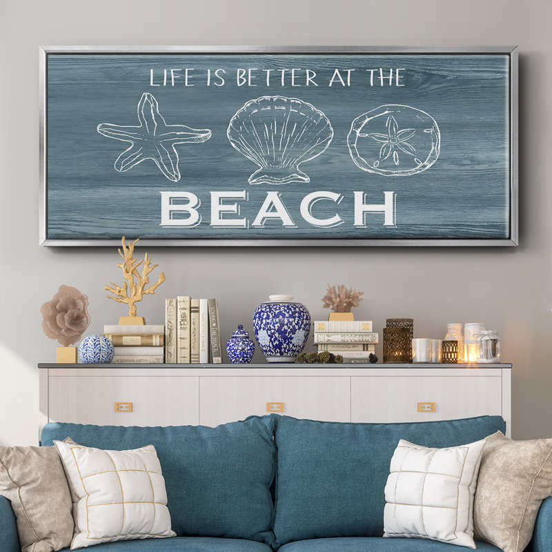 Life Is Better, reproduction d'art sur toile, Argent, H 20 po x l 50 po x P 1,5 po