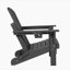 Chaise Adirondack pliante en PEHD avec porte-gobelet double - Chaise Adirondack en composite avec texture bois-1687135562