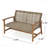 Patio Loveseat Hampton Wood & Wicker