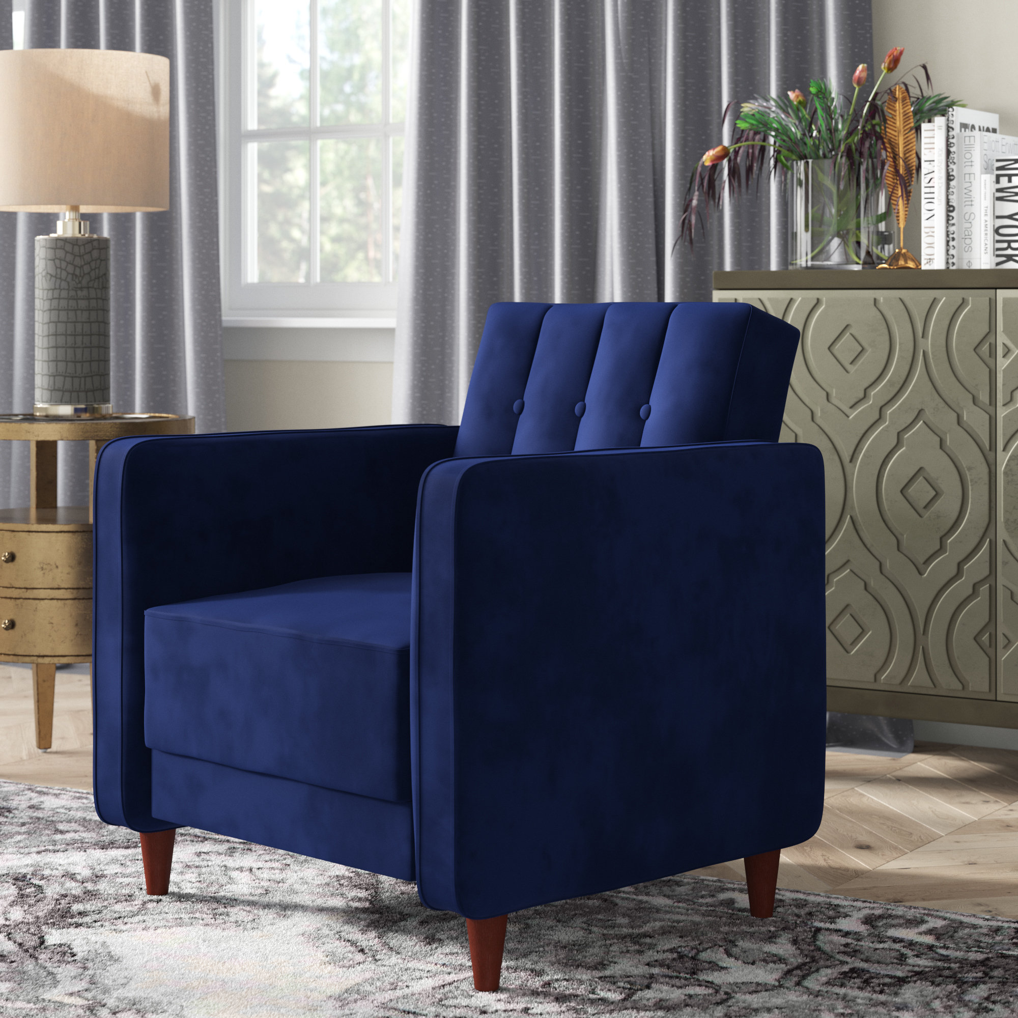 Mercury Row® Imani Velvet Armchair & Reviews Wayfair