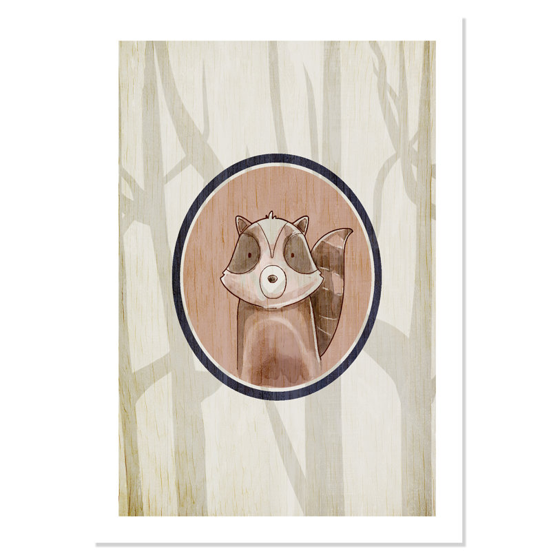 Animaux de la forêt, impression sur papier 1 pi, H 10 po x l 8 po x P 1 po, Papier