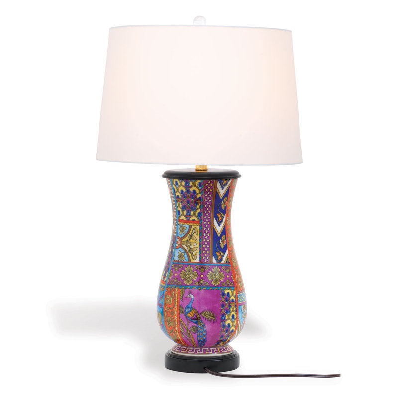 Lampe de table 29 po noir / mauve / bleu / jaune Gypsy