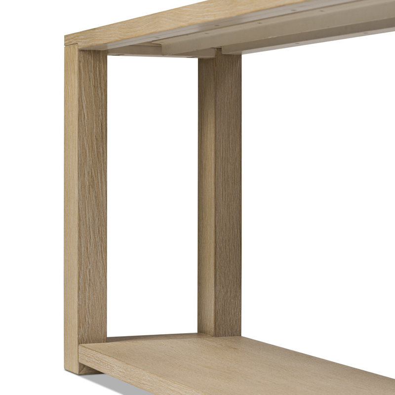 Thomas Console Table-Dark Anthracite Oak Veneer, Bleached Oak