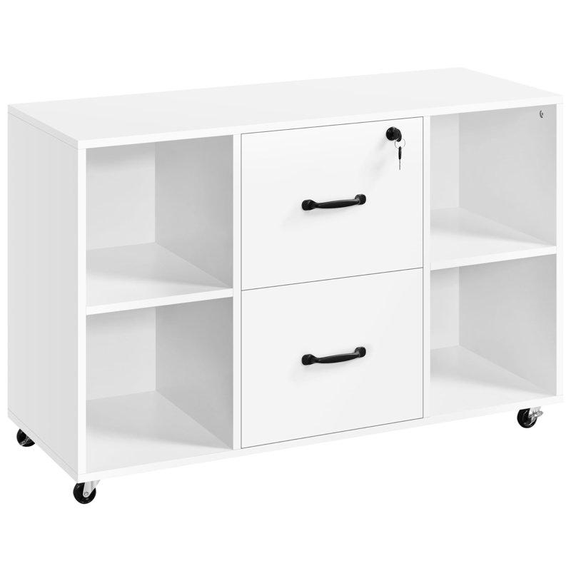 100cm Wide 2 -Drawer File Cabinet, White