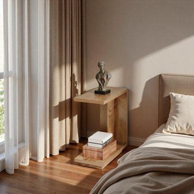 C-Shaped Bedside Table,Stylish Side Table