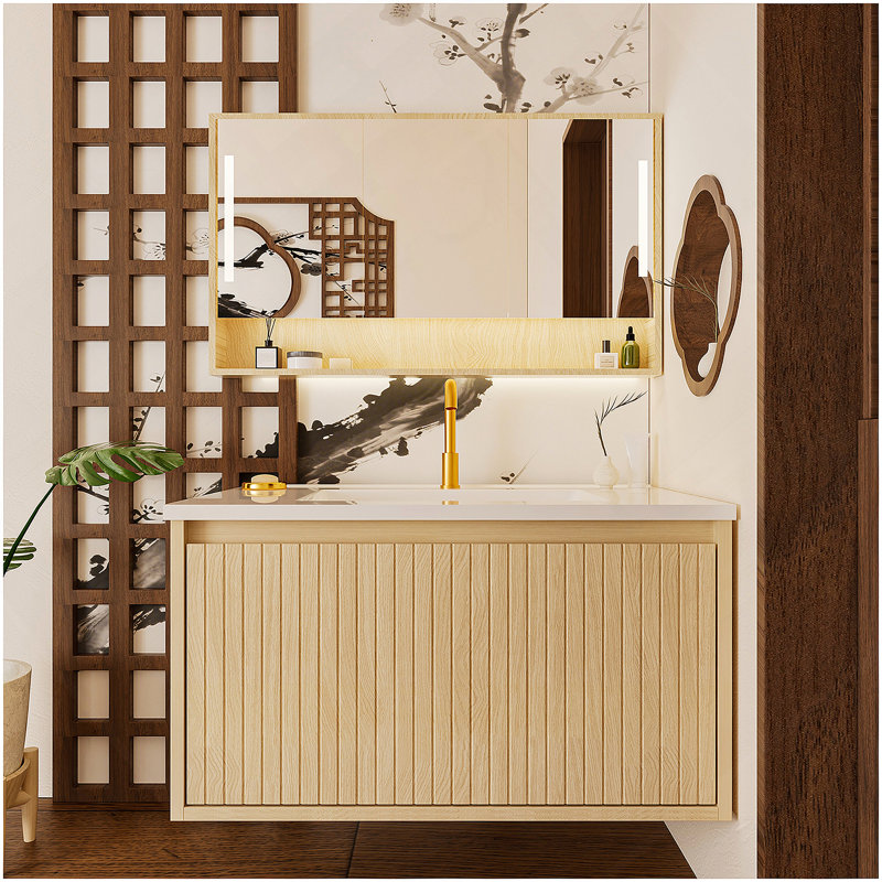Armoire de meuble-lavabo 30 po sans lavabo en céramique, Beige