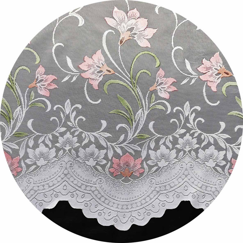 Painted Lace Slot Top Panel, 200cm Width x 160cm Drop, Pink