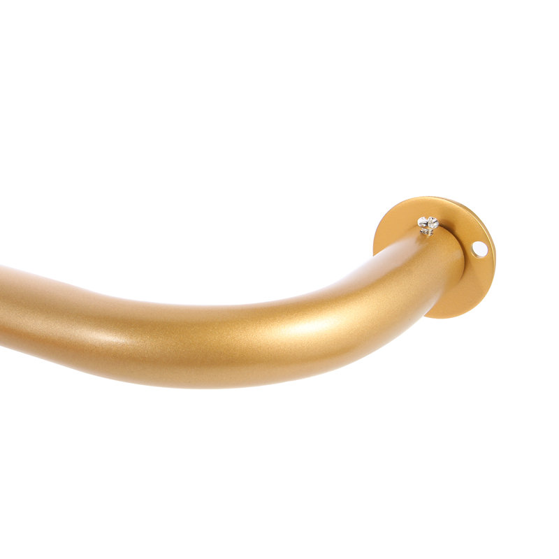 Tringle à rideaux simple réglable Caroleena, 48" - 84", Or