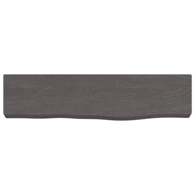 vidaXL Wall Shelf Floating Storage Shelf Light Brown Treated Solid Wood Oak