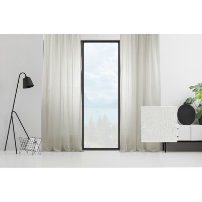 Polyester Sheer Curtain Panel Pair
