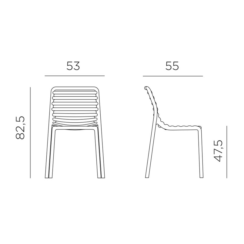 Doga Outdoor Dining Side Chair, White