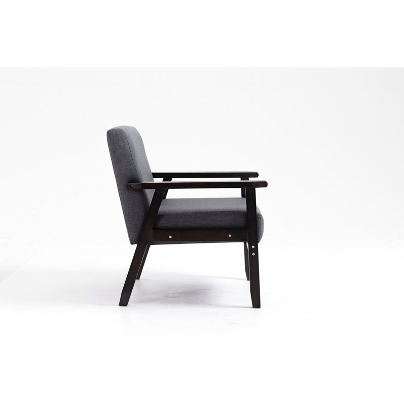 Table basse et chaise, siège d'une largeur de 20,5 po, profondeur de 19 po, lin gris, l 47 po x P 21,5 po x P 17 po, cadre en bois massif