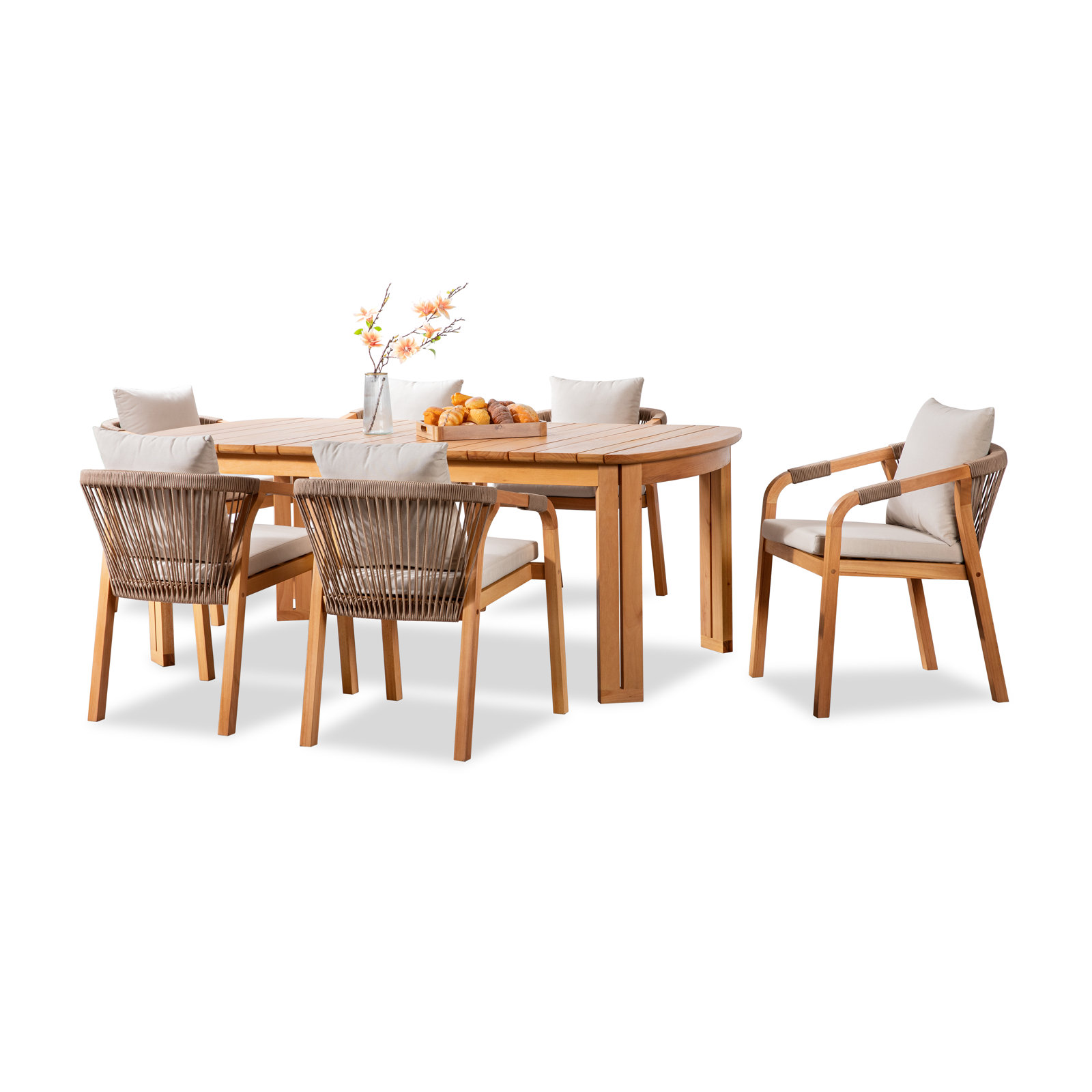 Bex 39" Eucalyptus Patio Dining Set