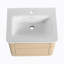 Meuble-lavabo mural avec lavabo et porte à fermeture en douceur-344886477