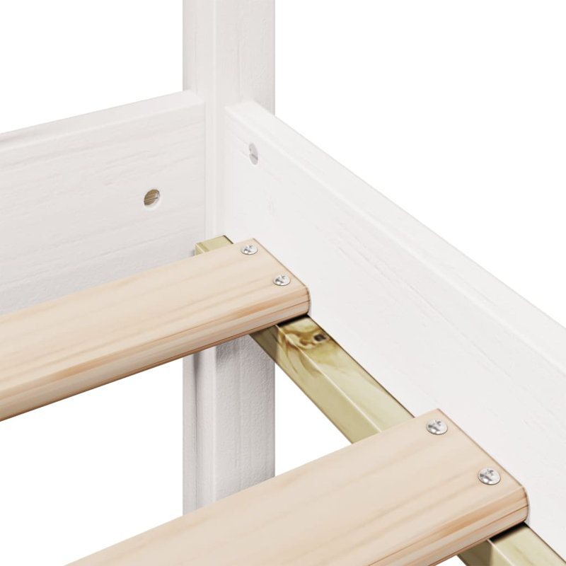 Solid Wood Bed, White